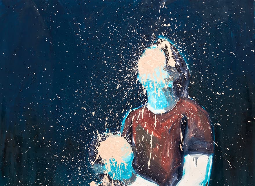 박종호, 불꽃놀이 Fireworks, 2017, Oil on canvas, 112x194cm
