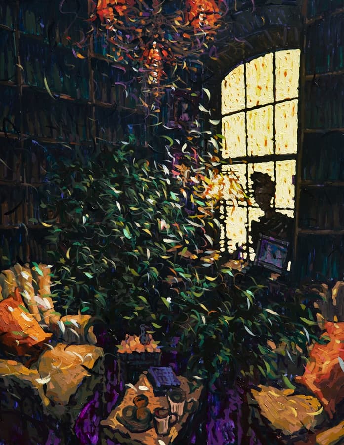 김진, Fictional Life 21Jo13_116.8 x 91.0cm_oil on linen_2021