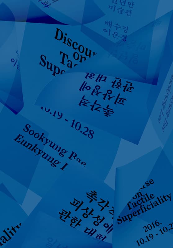 촉각적 피상성에 관한 대화 Discourse on Tactile Superficiality