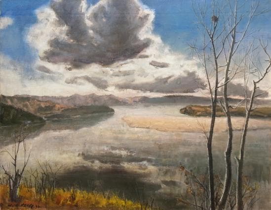 강우문, 낙동강의 구름_1993 Oil on Canvas_80x100cm
