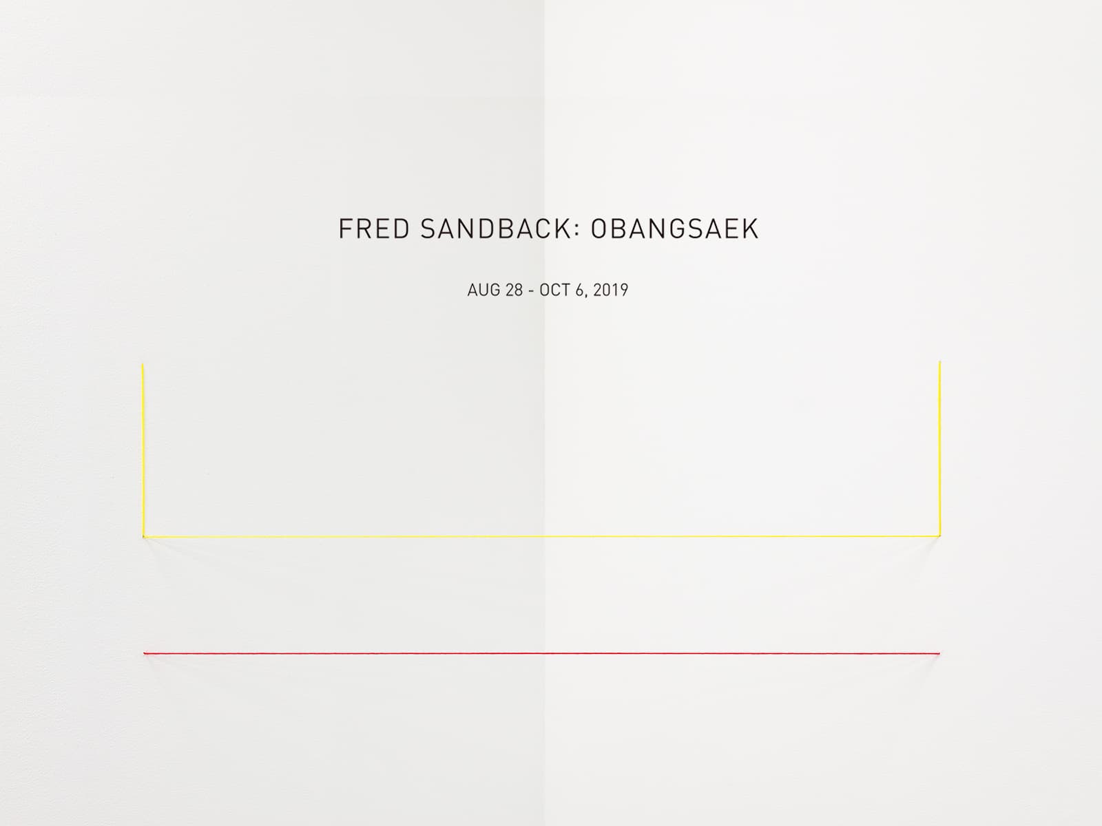 프레드 샌드백 개인전 : 오방색 FRED SANDBACK : OBANGSAEK 1