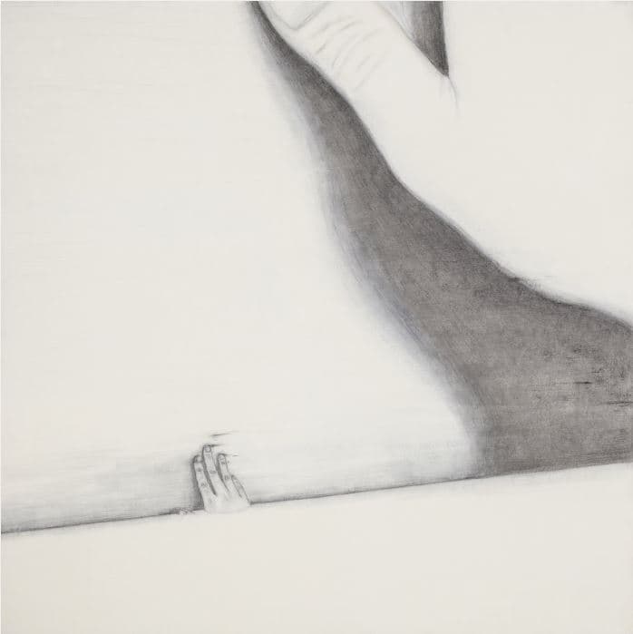 이형린, 가만, 장지에 혼합재료, 100×100cm, 2016