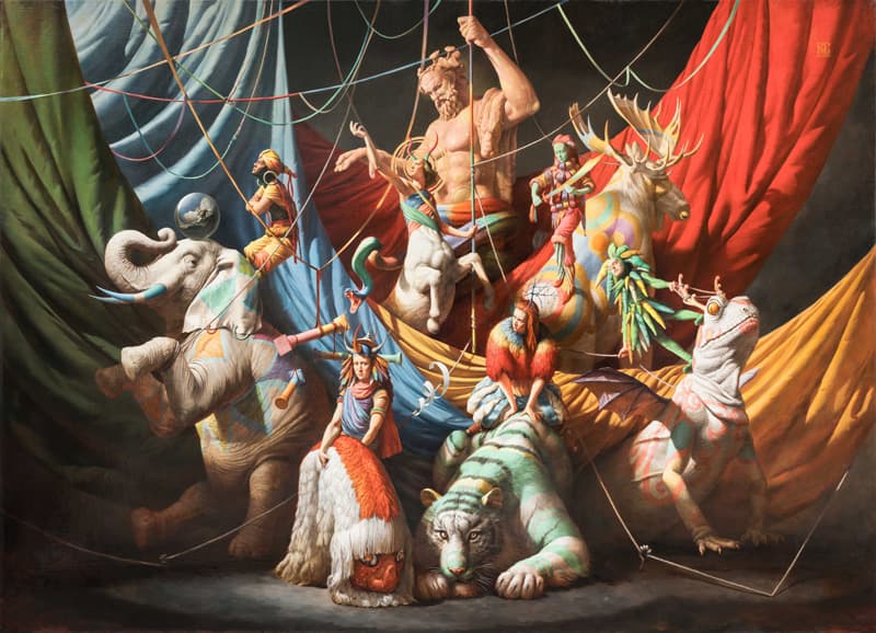 박민준, 〈Panteon (Pantheon)〉, 2016-17, Oil on linen, 210x291cm 이미지 제공: 갤러리현대
