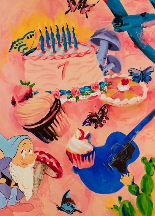 임선희, Pink Cake and Blue Guitar II, 2019, Oil on Canvas, 162x227cm