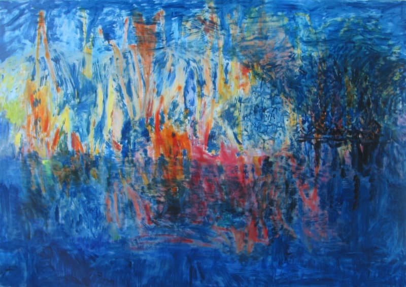 이선현, 감청색-밤, oil on canvas, 259x162cm
