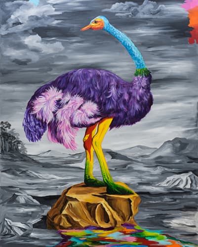 Djordje Ozbolt, La Vida Loca, 2019, acrylic on canvas, 150 x 120 cm