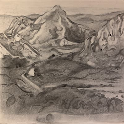 이해반, Mt.Geumgang-0428, 2019, Pencil on paper, 30x30cm