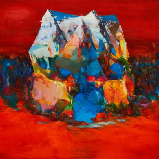 Mountain Monument #1 _2016 acrylic, oil on canvas_205x205cm, 하지훈