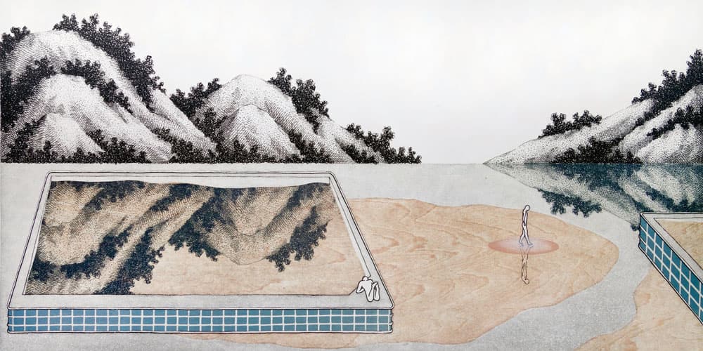 REFLECTION - INSIDE YOUR MIND_mixed media_30x60cm_2015