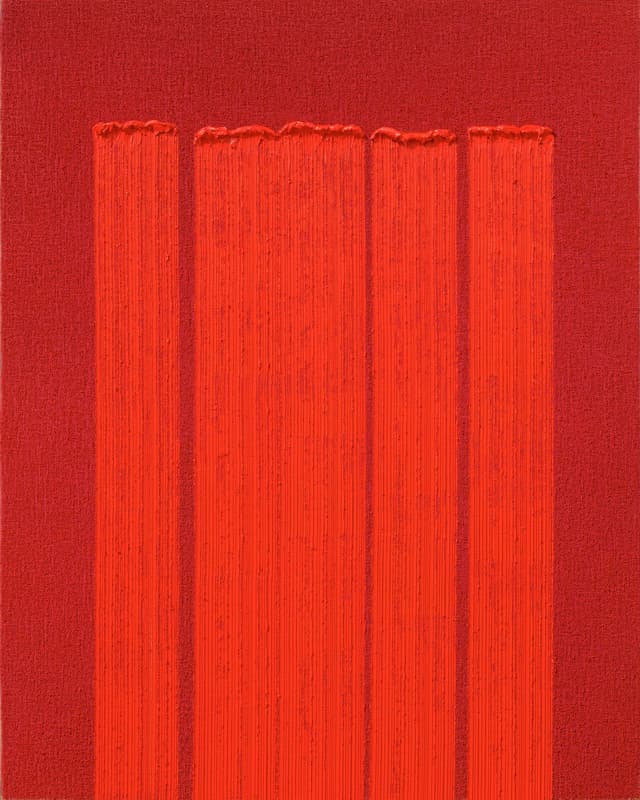 하종현(b.1935) <Conjunction 18-12> 2018 Oil on hemp cloth 227 x 182 cm Courtesy of the artist and Kukje Gallery 이미지 제공: 국제갤러리