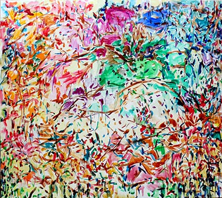 Woohyun Shim, Midsummer Dream, 2018, Oil on linen, 153 x 171 cm