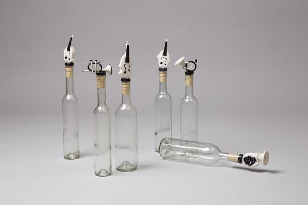 이한울_Na zdrowie!_ceramic and glass, casting and handbuilding_various size_2015