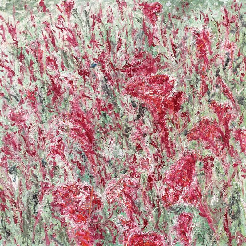 Jiwon Kim. Yellow Mendrami, 2015. Oil on linen, 100 x 100 cm. Courtesy of the artist and PKM Gallery.