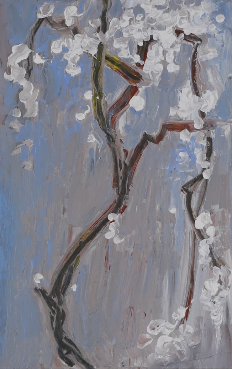 차기율,  매화몽, 15x25cm, Acrylic Color on Board, 2017