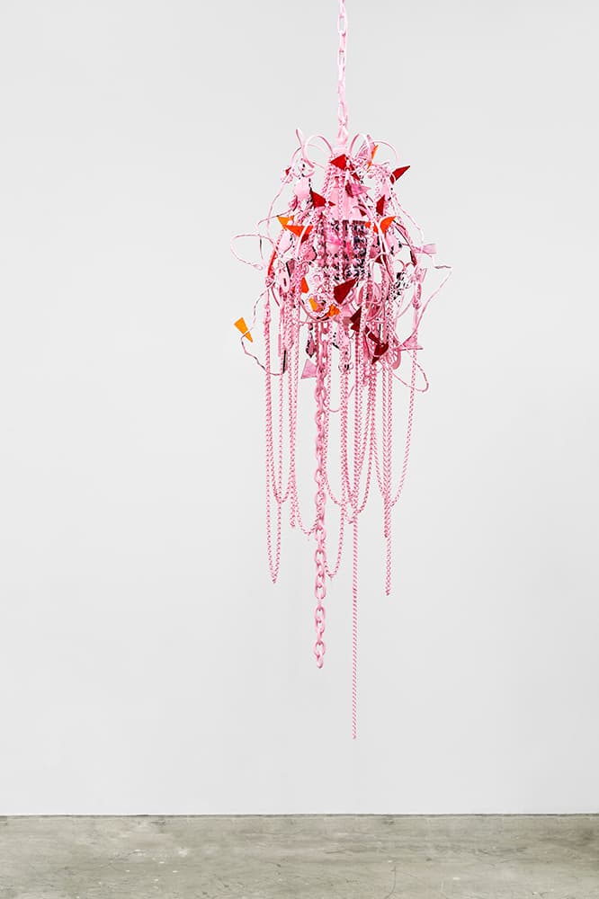 블링블링 bling-bling 2023 object, chain, earring, stained glass, aluminum wire, variable dimensions