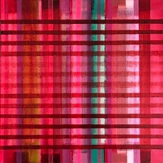 샬린손, Smeared with Colors_30 x 30 cm_Acrylic on Canvas_2018