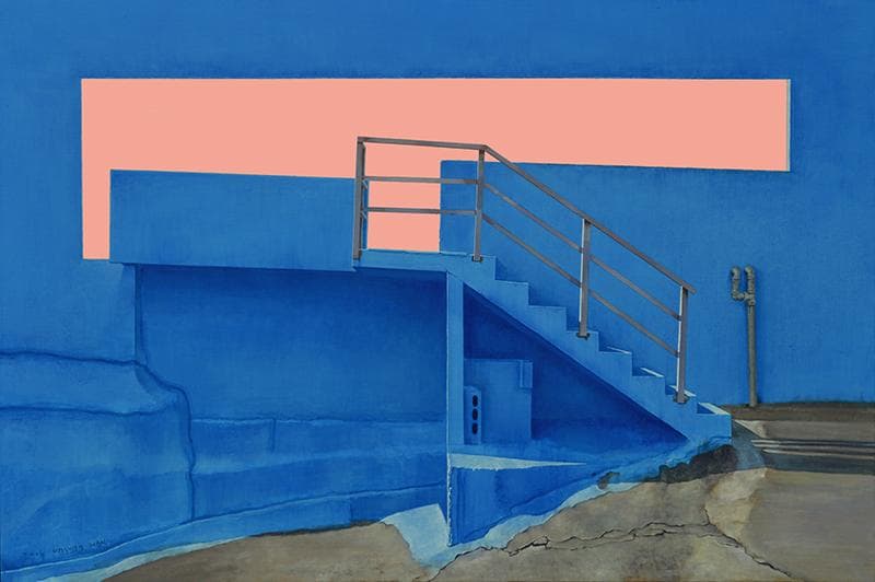 Blue Stairs, 130.3x193.9cm, Oil on Canvas, 2016