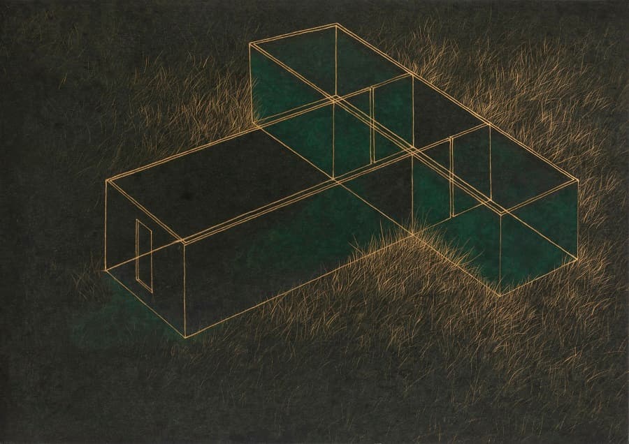 이은실, 정관 수술 실패, 2018, 장지에 수묵채색, 59x84cm