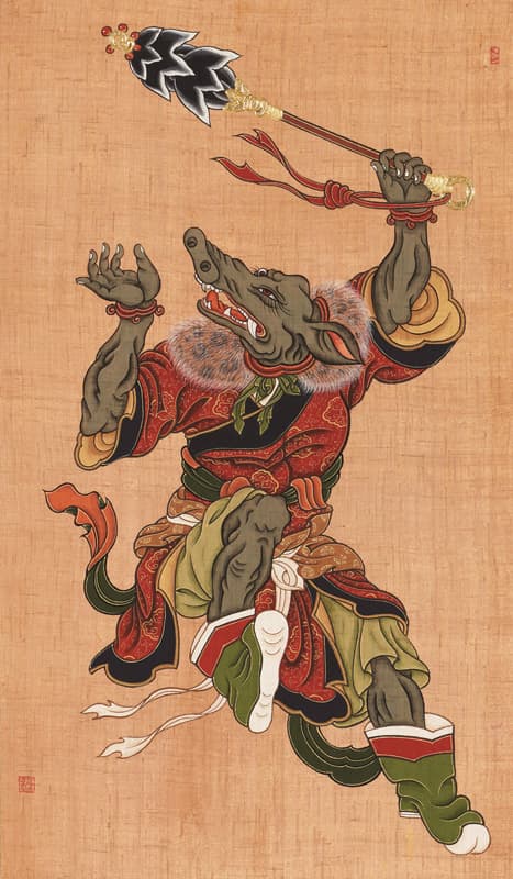 권지은_십이지신-亥 _80×48cm_마본채색_2010