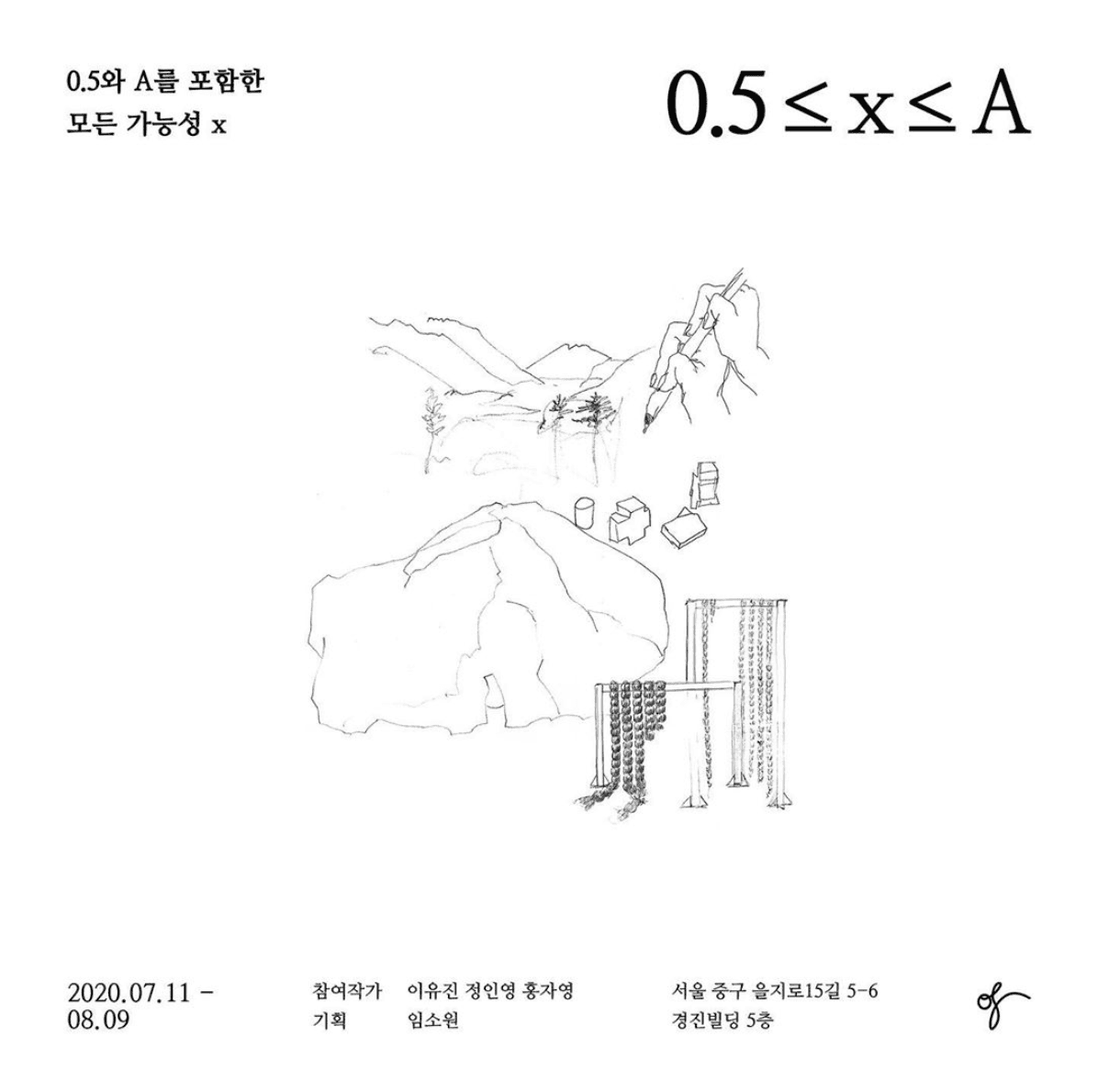 0.5≤x≤A (0.5와 A를 포함하는 모든 가능성x) 1