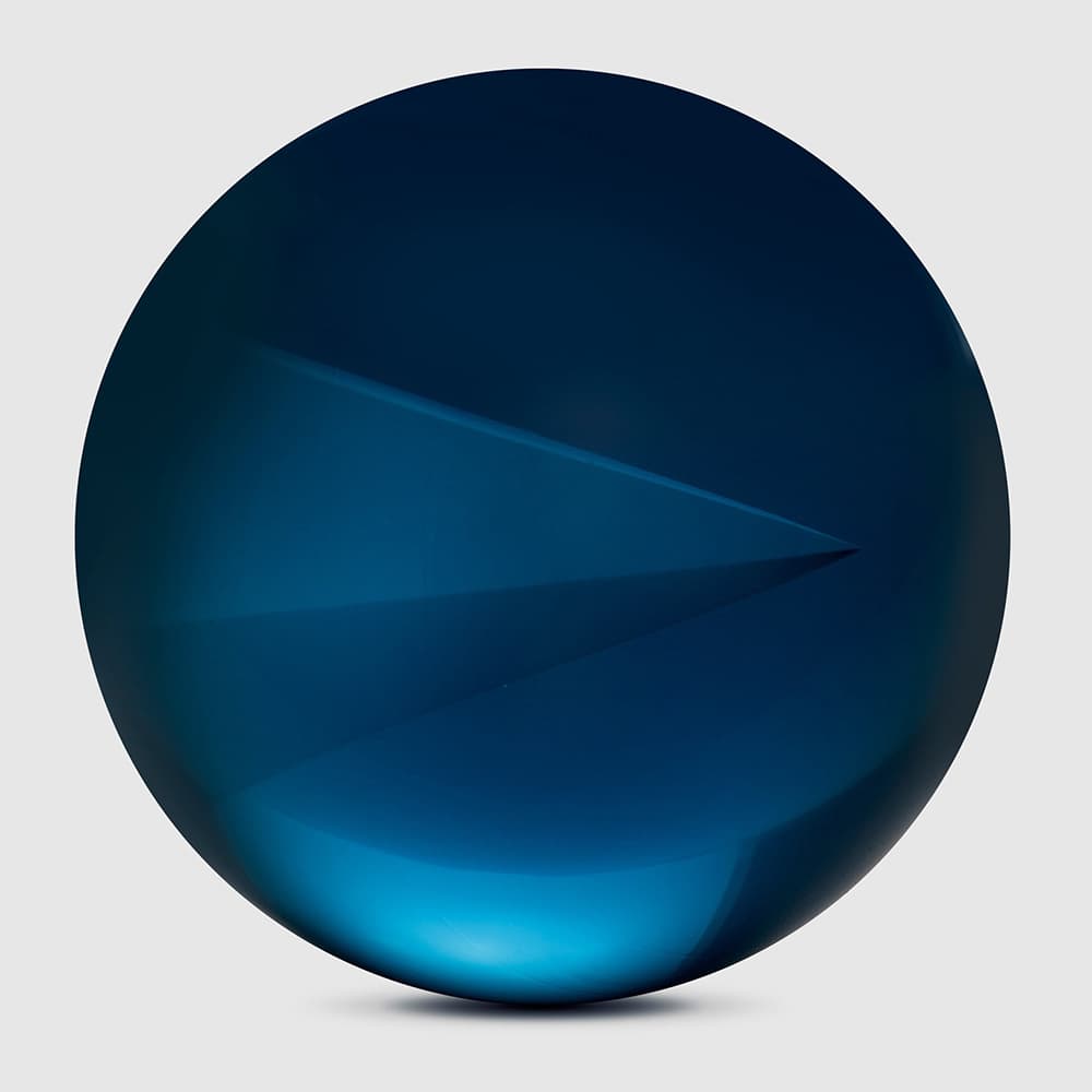 HELEN PASHGIAN, Untitled, 2019. Cast epoxy with resin, 15.2 cm (sphere diameter), 138.4 x 7.6 x 7.6 cm (pedestal), 153.7 x 15.2 x 15.2 cm (overall)