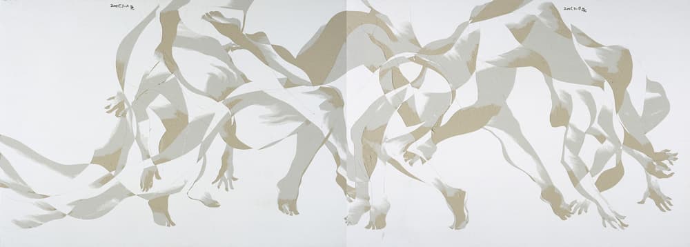<드로잉 2005. 3-A, B>, 2005, 마분지에 칼, 781×1,090㎝ ×(2), 서울대학교미술관 소장품