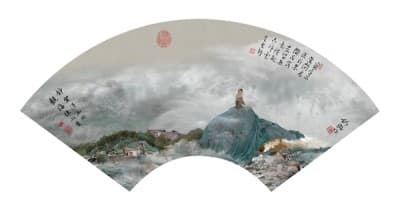 야오 루, <Sheep on the Snowy Cliff> 113x60cm, c-print  