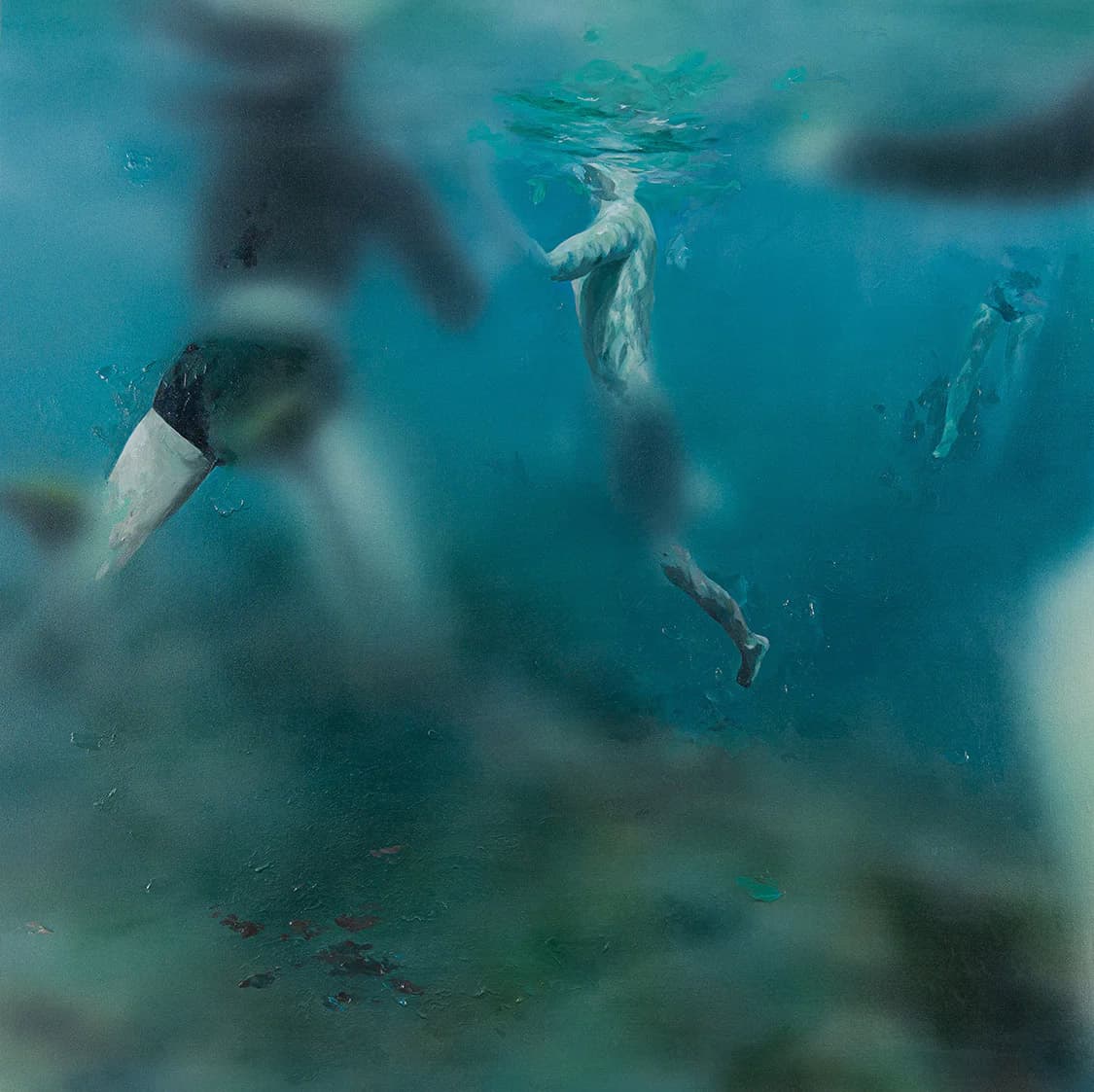 KISHO KAKUTANI "Fog#7" 2025, Acrylic on canvas, 91.0 × 91.0 cm