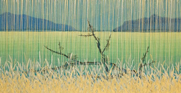 꽃이 시들기전에, 80*40cm, 냉금지에 먹담채 금분 은분, 2013