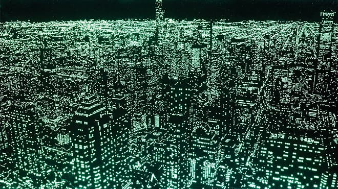 구본석, City of light and dark, 2012, LED 패널, 아크릴, 90×160cm