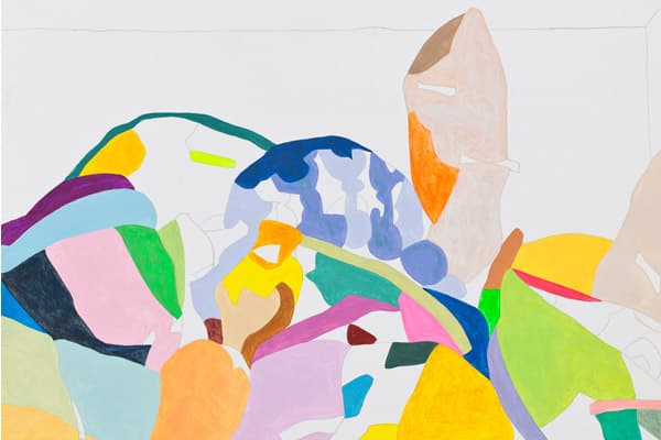 묘사된 예시이응, 종이에 아크릴, 35 x 25 cm, 2015