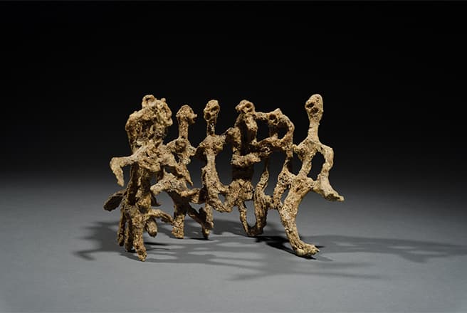 군상, 18cm(h), 밥알, 종이찰흙,1967~69