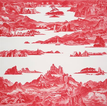 이세현, Between Red - 017JAN01. Oil on Linen, 200cm x 200cm, 2017