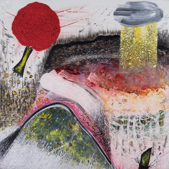 남홍_찬란한 아침_2002 Mixed media on canvas_200x200cm