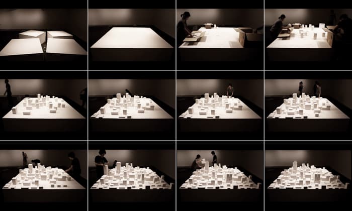 오유경, Paper City_종이_가변설치_2011