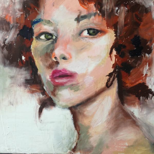 나하린, 뛰어난 삐에로, Mixed media on canvas, 27x27cm, 2016