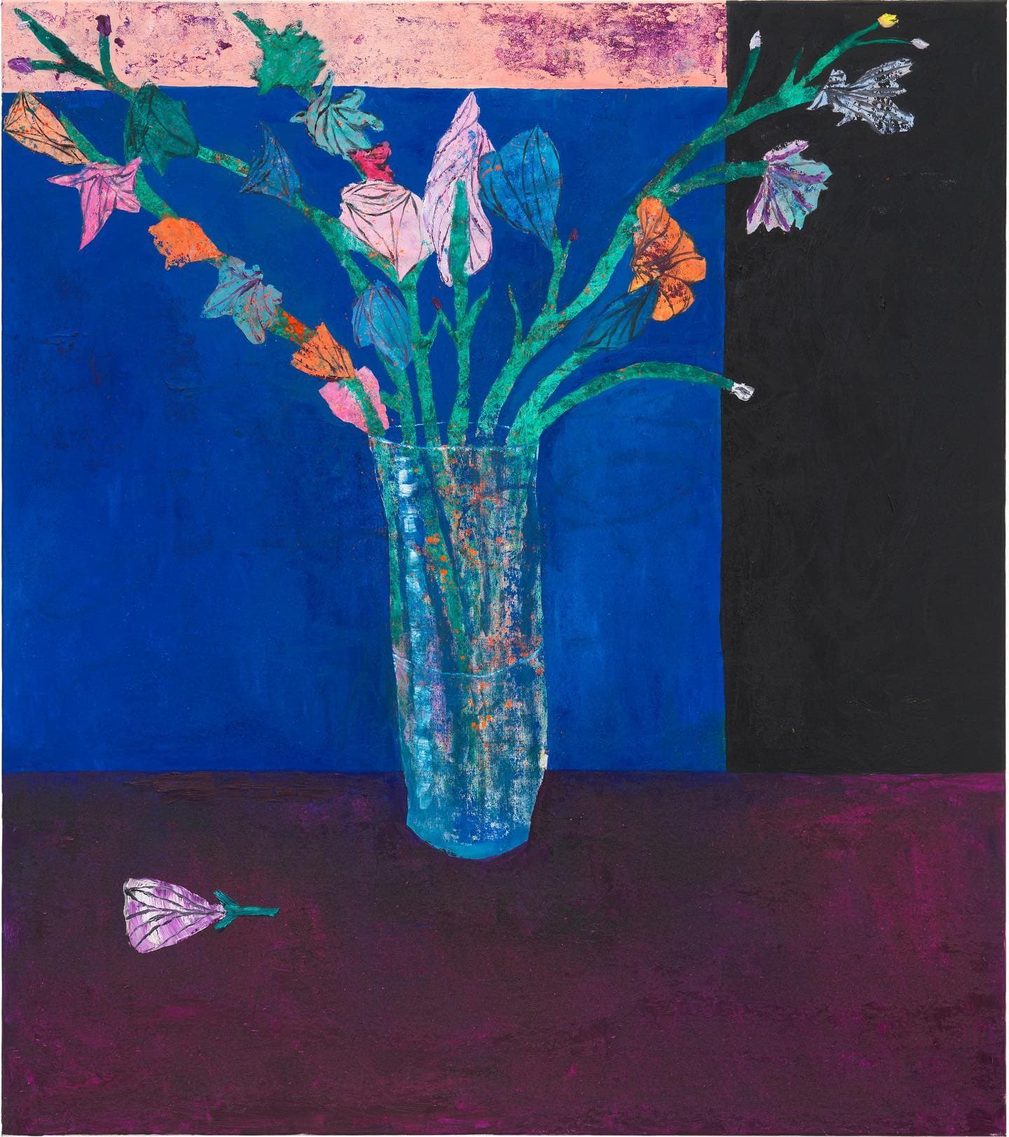 〈낙화 I〉, 2021, 리넨에 유채, 170x150cm © 2021. Tom Anholt. Courtesy of the artist and Galerie EIGEN + ART Leipzig/Berlin