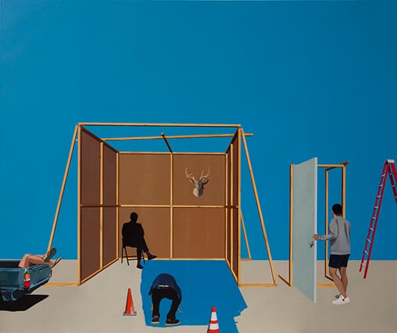 채지민, unspecified space, 2015, Oil on canvas, 152.4x182.9 cm