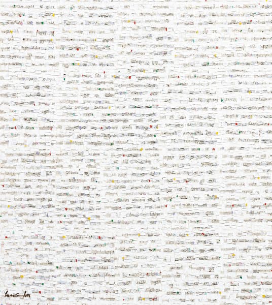 안영일, Water CLMN 2012 캔버스에 인쇄된 종이, 유채 102 x 91cm