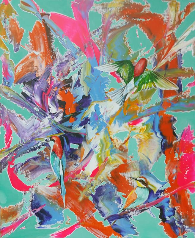 이세준, <새> 캔버스위에 아크릴,  65x52.9cm, 2019