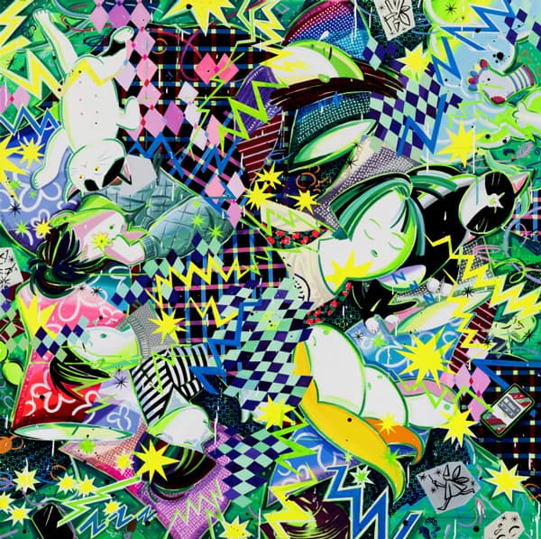 박지혜_전기장판 마니아_acrylic and oil on canvas_ 150.0x150.0cm_2019