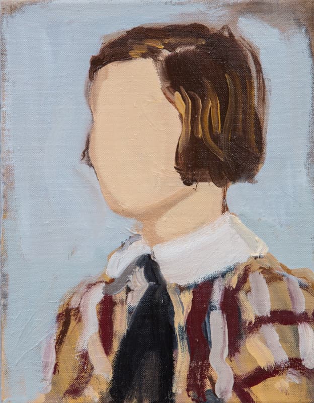 Gideon Rubin, Black Tie, 2018, Oil on linen, 20.5 x 26 cm