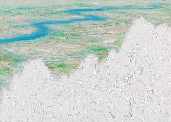 송필용, 월출산과 영산강 65.2 x 91cm oil on canvas 2016