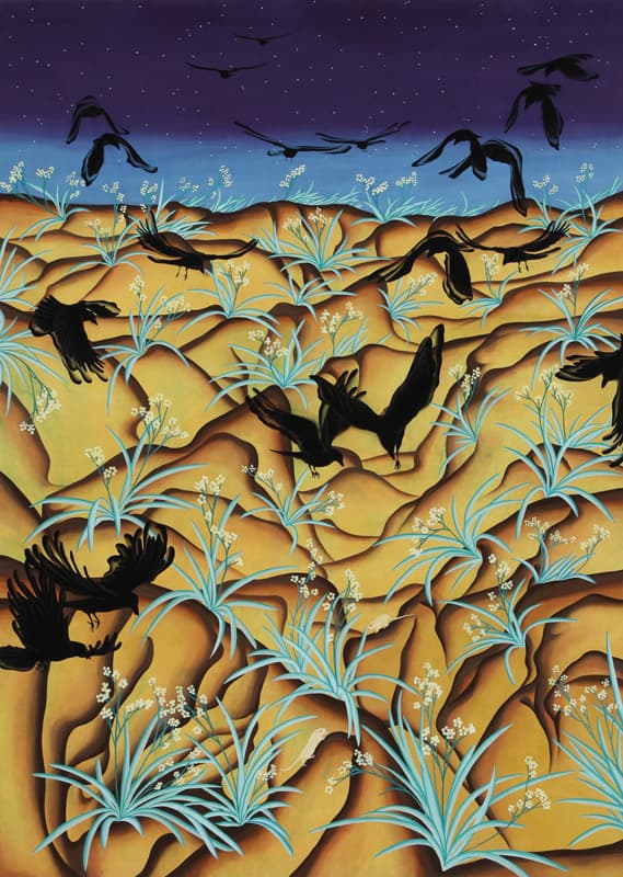 고영미, 삶과 죽음은 자연의 한조각 아니겠는가, 2009, 한지에 채색, 228x162cm, 국립현대미술관 미술은행 소장