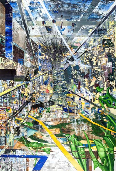 박창식, Dirty-Table 캔버스에-아크릴_193.9x130 .3cm_2017