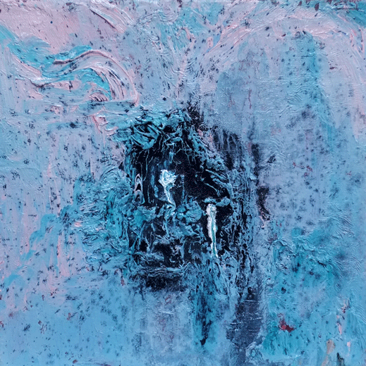 신나군, 할머니 눈물 Grandma's sorrow , Mixed media on canvas, 30×30cm , 2015