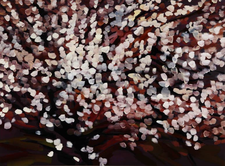 정직성, 201909:梅, acrylic and oil on canvas, 97×130.3(cm), 2019