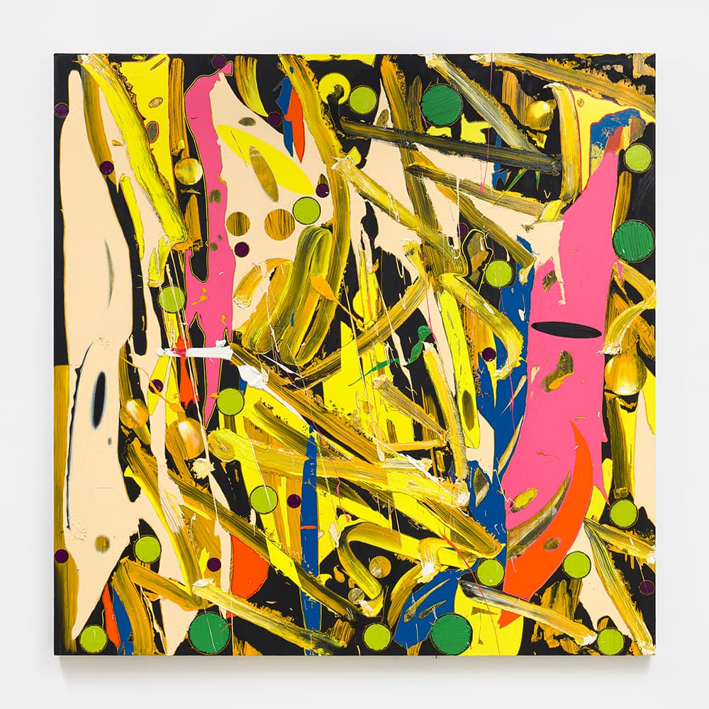 김서울, 스칼라 앤 벡터 No.9 Scalar and Vector No.9, 2024, iridescent acrylic, stand oil, oil on clear sized linen canvas(extra fine texture), 172 x 172 cm