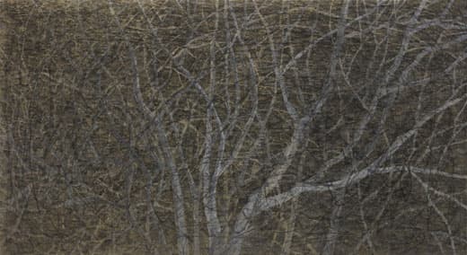 김은진, 뒤엉킴 , 한지에 채색 , 70X128cm , 2017
