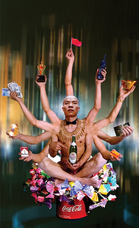 Requesting Buddha Series No.1180x110cm, 1999ⓒ왕칭송 WANG Qingsong